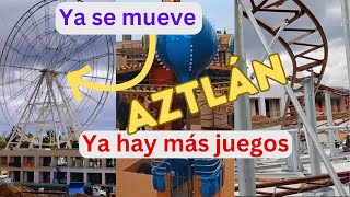 AZTLÁN  La rueda YA SE MUEVE ya hay JUEGOS INSTALADOS en Chapultepec [upl. by Einneg]