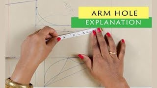 Class 24  How to draft a body sloper armhole explanation part  2 [upl. by Jens140]