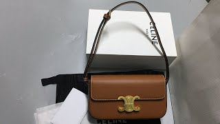 Celine Classique Triomphe Bag In Natural Calfskin Review [upl. by Carmon]