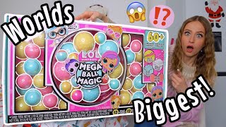 ASMR UNBOXING THE WORLDS BIGGEST MYSTERY ADVENT CALENDAR😱🎁LOL MEGA BALL MAGIC 60 BALLS🫢⁉️ [upl. by Old944]