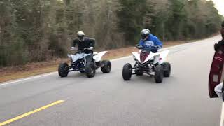 YFZ 450 vs Raptor 700r SE [upl. by Gorlin]