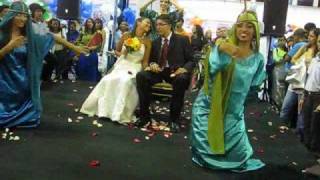 La mejor danza arabe en bodas Entrada de los novios DanzArabia danza con candelabros [upl. by Alyehs]