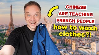 中国人在巴黎教法国人怎么洗衣服 Chinese are teaching French people how to wash their clothes [upl. by Geralda]