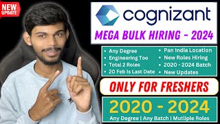 Cognizant Mega Hiring 2024  Everyone Can Apply  BSC BCA MCA amp Engineering [upl. by Atrebor]