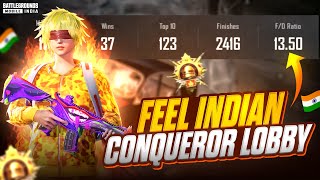 13 KD in Intense Conqueror Lobby  Clutches in Top 50 Conqueror Rank Push Lobby Gameplay  BGMI [upl. by Stasny]