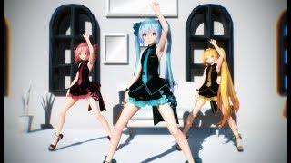 MMD WAVE Miku・Teto・Neru [upl. by Adelheid]