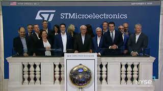 STMicroelectronics NYSE STM Rings The Opening Bell® [upl. by Adnawyek303]