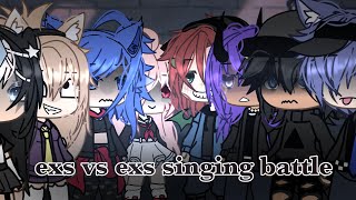 EXS VS EXS SINGING BATTLE  gacha life singing battle  300 subs special  loveebitezz [upl. by Joye]