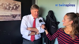 Track announcer John G Dooley with Ashley Anderson in the booth [upl. by Nileuqcaj496]