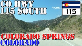 CO 115 South  Colorado Springs to Florence  Colorado  4K Highway Drive [upl. by Elvin573]