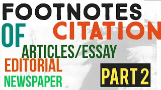 Footnotes  footnoting citation ILI footnoting part 2 [upl. by Nylahs207]