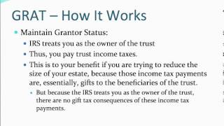 Grantor Retained Annuity Trusts quotGRATsquot [upl. by Adyht]