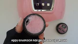 Easy Solid Builder Gel with Dual Forms  BORN PRETTY Non Stick Hand Extension Gel  LazyGirl Method [upl. by Kohcztiy]