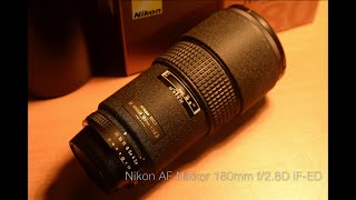 Nikon AF Nikkor 180mm f28D IFED review [upl. by Otrebogad]