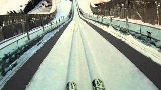 Go Pro Hero HD Ski Jump Holmenkollen Oslo plenty kmhr on launch HELMETCAM NORWAY [upl. by Calhoun468]