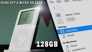 iPod Classic upgrade new battery  SD Card 128GB 4th gen iPod Classic  RA09 [upl. by Eahcim790]