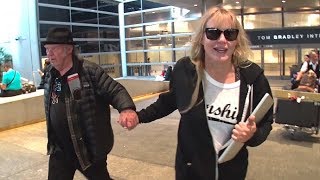 Daryl Hannah Holds Hands With Neil Young At LAX Is TightLipped About Harvey Weinstein [upl. by Motch]