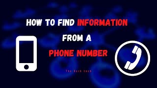 How to find information from A Phone Number  Using Kali Linux  Ethical Hacking [upl. by Tebzil]