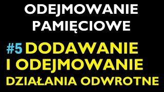 DODAWANIE I ODEJMOWANIE JAKO DZIAŁANIA ODWROTNE 5  Dział Odej Pam  Matematyka [upl. by Knipe]