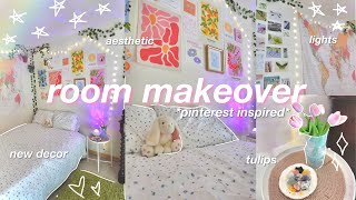 AESTHETIC ROOM MAKEOVER decorating my room pinterest inspired [upl. by Baudelaire]