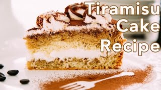 How To Make Easy Tiramisu Cake Recipe  Natashas Kitchen [upl. by Rivard863]