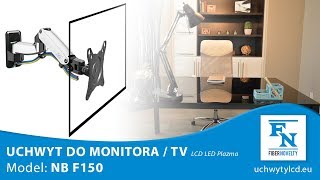 F150  obrotowy uchwyt na sprężynie gazowej do monitorów i TV LCD LED 17quot 27quot [upl. by Peri]