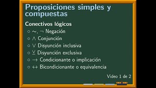 Proposiciones simples y compuestas 12 [upl. by Kiona]