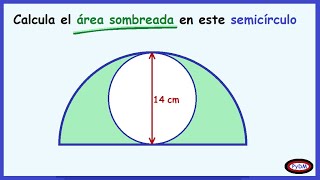 Área sombreada entre Semicírculo y Círculo [upl. by Elicec]