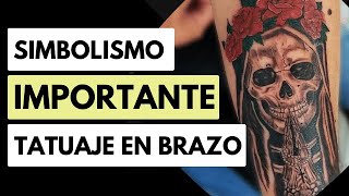 Significado de TATUAJES de la SANTA MUERTE en el BRAZO 🤔💀 [upl. by Wearing]