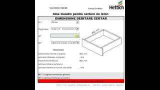 Calculator debitare sertare pentru sine Quadro Hettich [upl. by Tol]