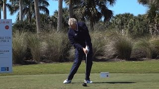 COLIN MONTGOMERIE 120fps SLOW MOTION amp REGULAR FACEON DRIVER GOLF SWING 2016 FOOTAGE 1080p HD [upl. by Anitnemelc]