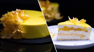 Tort Entremet de Vanilie amp Ananas  Pineapple amp Vanilla Mousse Cake EN SUB [upl. by Severin]