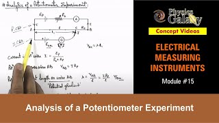 Class 12 Physics  Electrical Measurements  15 Analysis of a Potentiometer Experiment  JEE amp NEET [upl. by Amles]