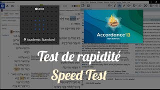 Accordance 13 vs Logos 9  Speed Test Test de rapidité [upl. by Janka968]