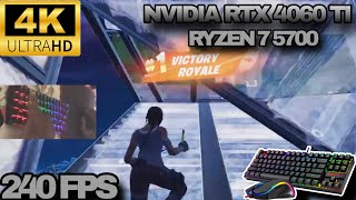 Fortnite RTX 4060 Ti 16GB  Ryzen 7 5700  1080p 1440p 4K  Low performance mode  Solo Handcam [upl. by Aivat499]