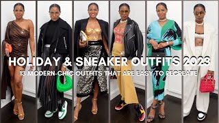 CHIC HOLIDAY amp SNEAKER OUTFITS  AWED BY MONICA [upl. by Enilemme875]