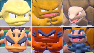 FULL GEODUDE EVOLUTION TEAM Shiny Geodude Graveller Golem Alola Form Moveset Scarlet Violet [upl. by Terrance898]