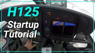 H125 Startup tutorial how EASY is it to start a helicopter [upl. by Petie113]