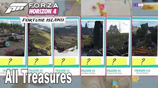 Forza Horizon 4 Fortune Island  How to Solve All Treasures 110 HD 1080P [upl. by Richter]