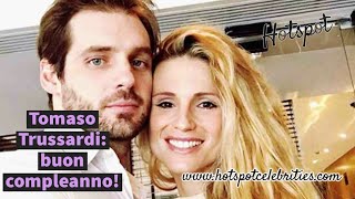 Tomaso Trussardi 38 anni oggi Gli auguri della moglie Michelle Hunziker [upl. by Nwahsal]