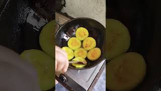 Wax gourd fried recipe  Fried pumpkin  চালকুমড়া ভাজি  জালি কুমড়ার চাক ভাজি  shortsvideo [upl. by Eillo773]