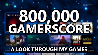 800000 GAMERSCORE Looking over my Gamercard amp talking about games and achievements at 800k [upl. by Tisman]