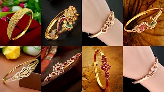 TOP 20 Gold Bracelet Designs For Women  Light weight BangleBracelet designs Goldpot [upl. by Gregoor829]