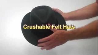 Crushable Felt Hats  Village Hat Shop [upl. by Annek]