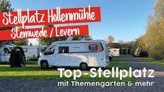 Wohnmobil Stellplatz Hollenmühle Stemwede Levern  Rila Erleben  Garten der Sinne  Themengarten [upl. by Derej]