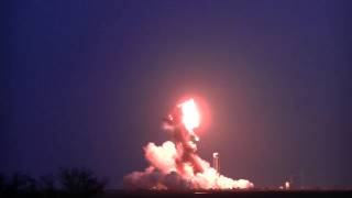 Antares Rocket Explosion from Press Site [upl. by Ahsiele]