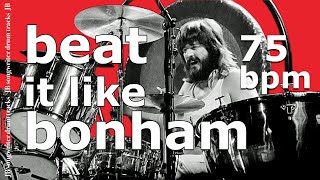 Rock Beat 75 bpm 🥁 Drum Backing Track  in the Style of John Bonham  JB 72 [upl. by Leirrad]