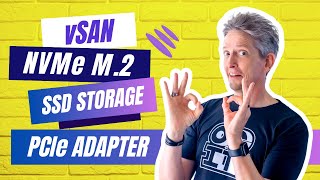 Sabrent NVMe M2 SSD to PCIe Adapter FULL WALKTHROUGH  vSAN vSphere Storage Upgrade Tutorial [upl. by Piderit196]