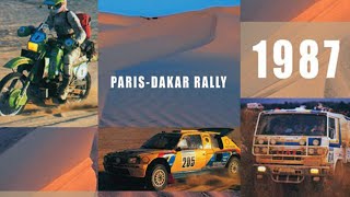 Paris Dakar Rally 1987  Victory for Vatanen Neveu and De Rooy [upl. by Attenal67]