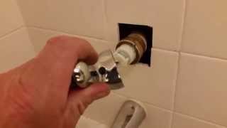 Delta shower valve handle removal  bonnet nut stuck  replacement [upl. by Nolly567]